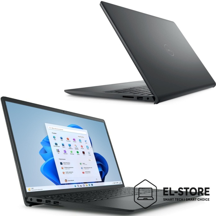 Widok boczny laptopa DELL Inspiron 3530, prezentujący porty USB i HDMI, podkreślający jego mobilność.
